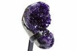 Amethyst Geode With Metal Stand - Uruguay #306859-2